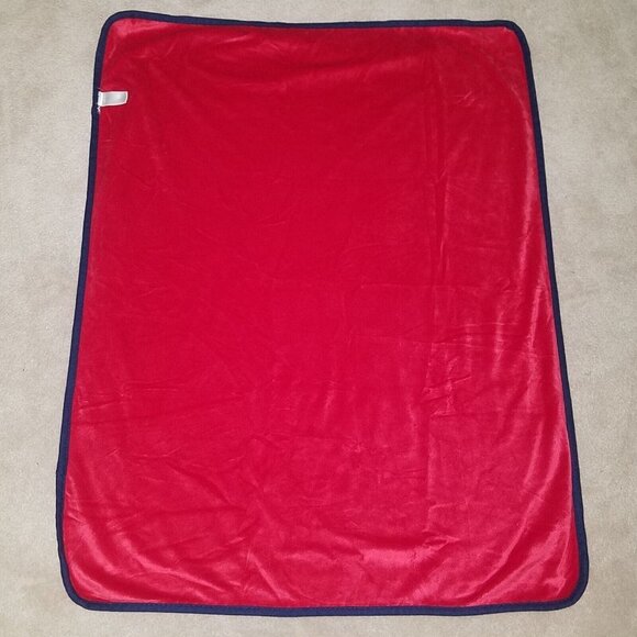 Zak & Zoey Airplane Fleece Baby Blanket Lovey Red White Blue Gray SOFT - Picture 5 of 5